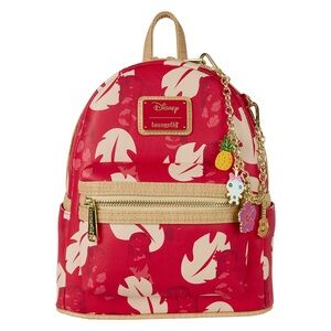 Lilo and Stitch Loungefly charm backpack NWT
